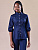Блуза с баской и съемным поясом (синий)