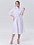 Медицинское платье с летящей юбкой (белый)
